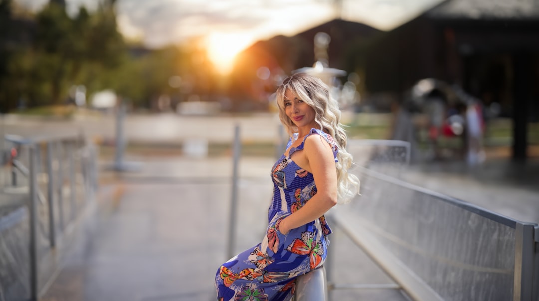 Photo color dress blonde