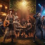Grupa osób reprezentujących różne gatunki muzyczne i sceniczne stylizacje